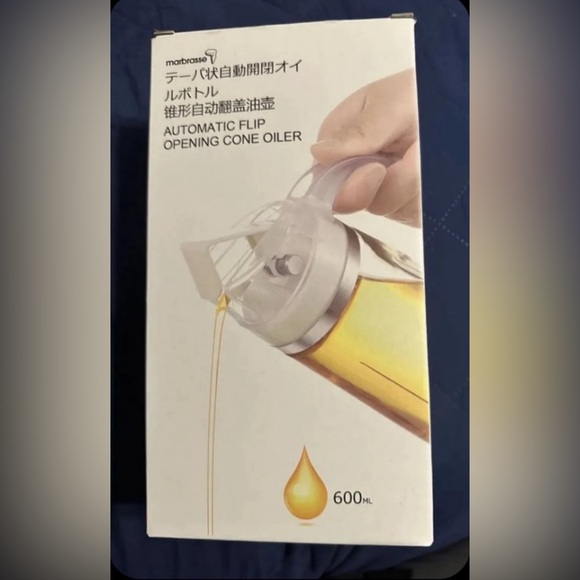 Olive Oil Dispenser Bottle 20oz. Condiment pouring Container (Glass) - New - Picture 2 of 5